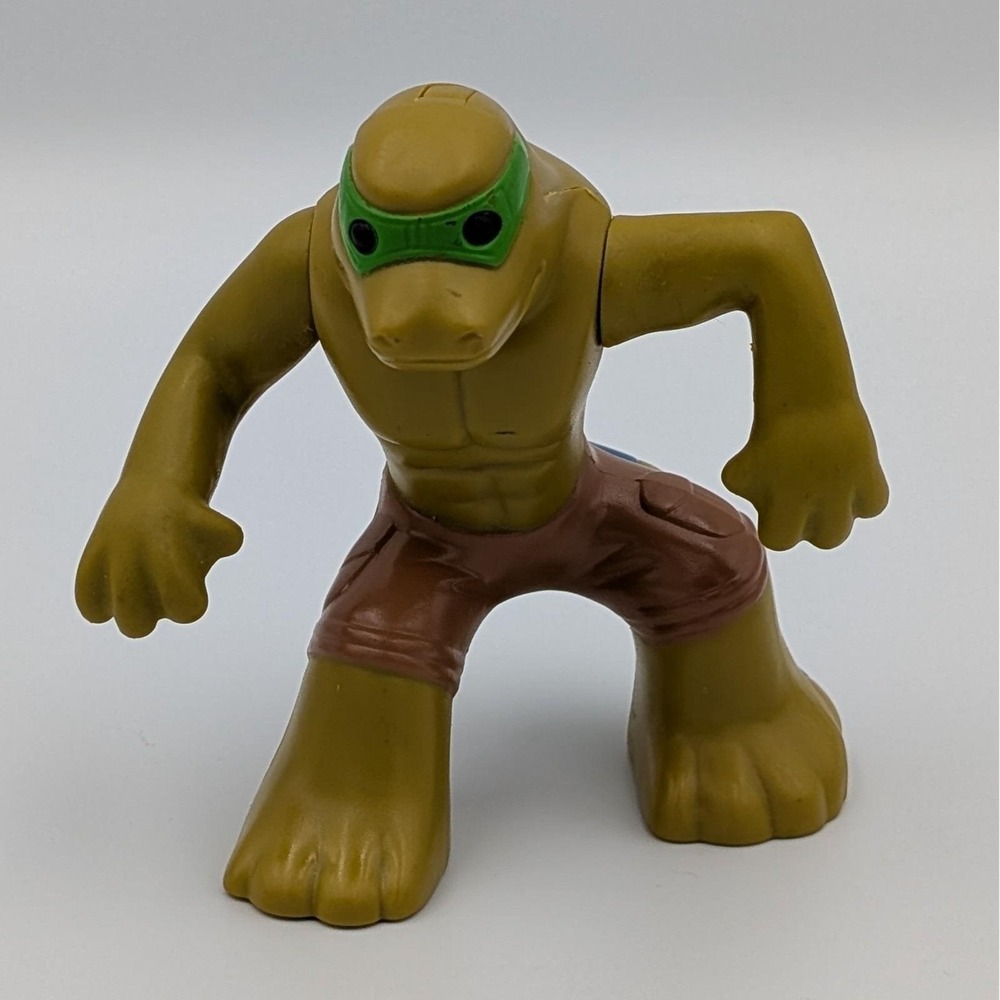Vintage Unbranded Ninja Lizard Figure Blue Striped Tail 90s Mutant Toy KO 3"